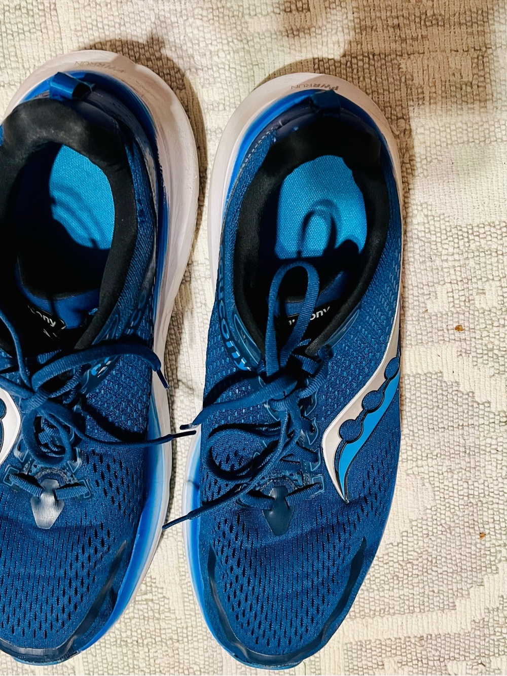 Saucony Kids Blue Athletic Sneakers with White Accents